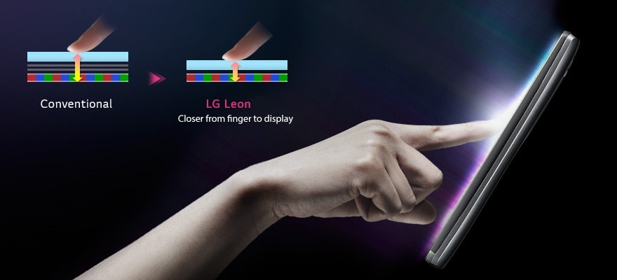 صفحه نمایش 5 اینچ با قابلیت لمس  In-cell